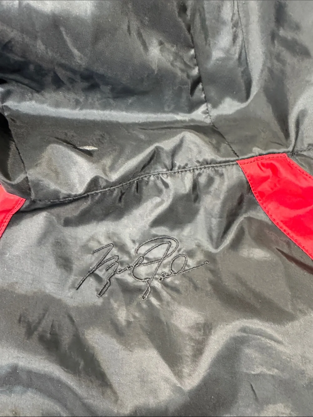 Nike AirJordan Men's Black and Red Hooded Windbreaker Sz small